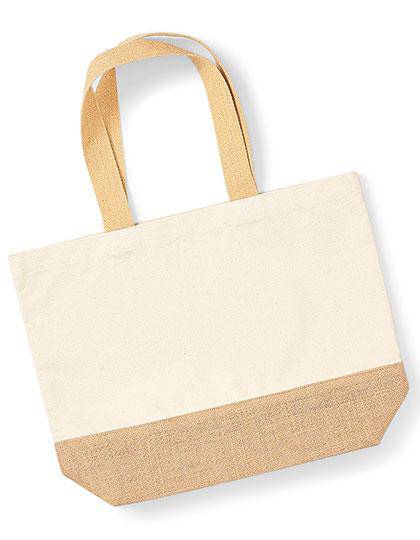 Epic Label Sacs Westford Mill WM451 Sac Fourre-Tout En Toile Avec Base En Jute 34x36x13cm