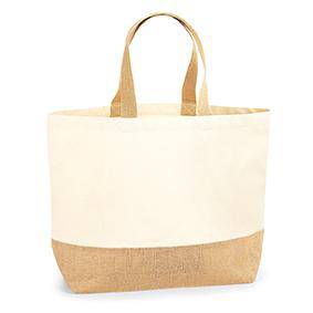 Epic Label Sacs Westford Mill WM452 Sac Fourre-Tout En Toile Avec Base En Jute XL 38x44x18