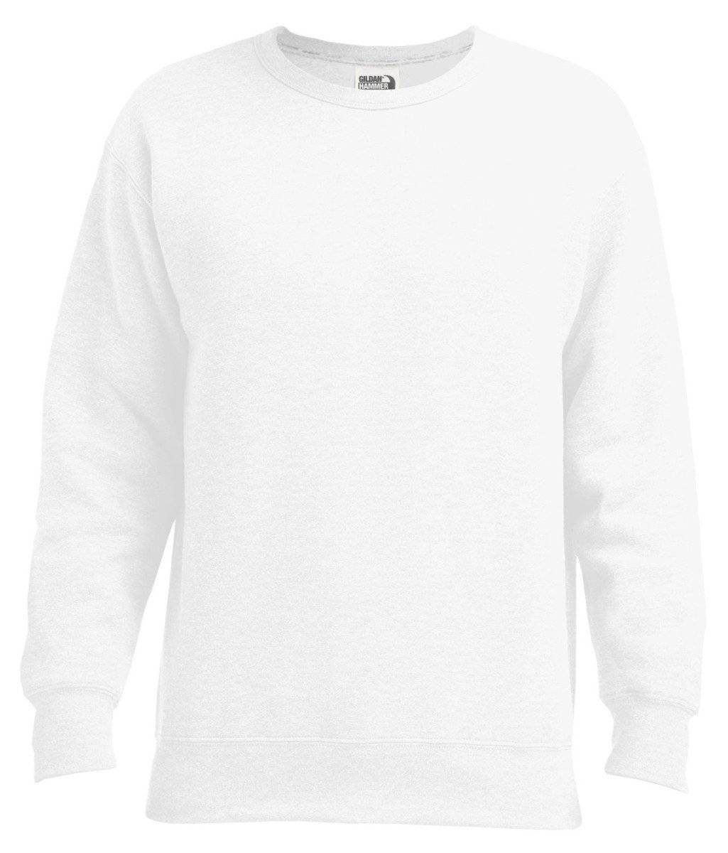 Gildan white sales crew neck sweatshirt