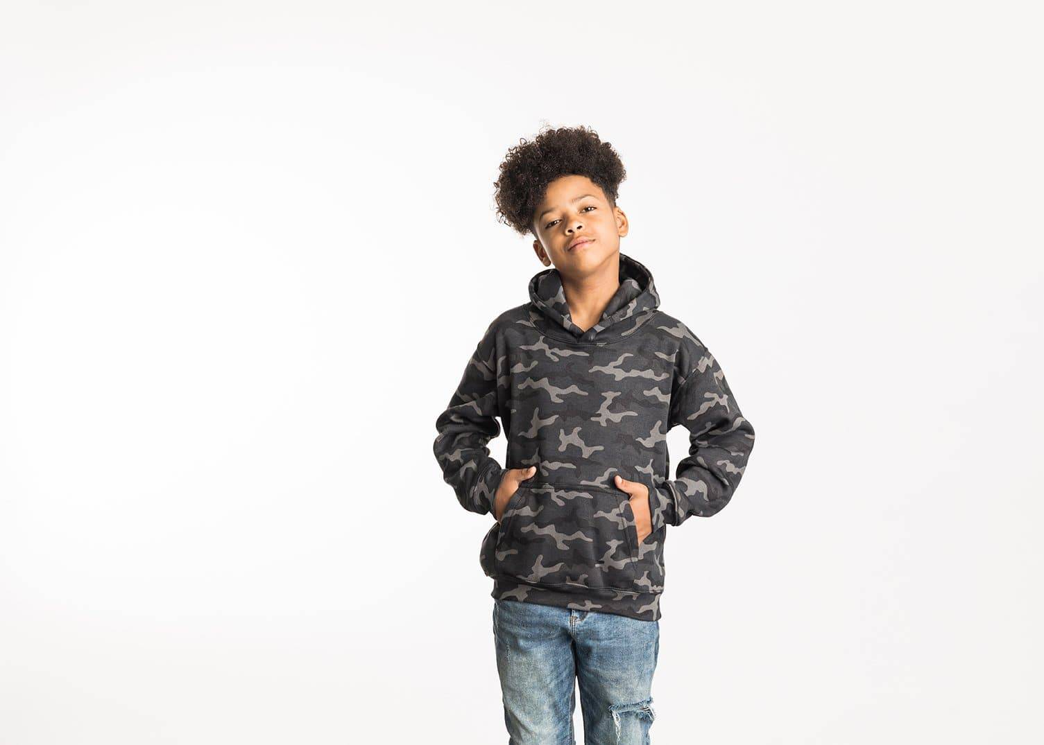 Epic Label Sweat-shirts All We Do Is Just Hoods Jh014J Sweat À Capuche Camouflage Pour Enfant