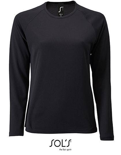 Epic Label T-shirts Lot de 3 T shirts Vierge SOL´S 02072 Women`s Long-Sleeve Sports T-Shirt Sporty