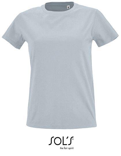 Epic Label T-shirts Lot de 3 T shirts Vierge SOL´S 02080 Women`s Round Neck Fitted T-shirt Imperial