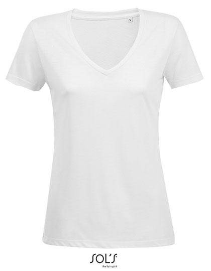 Epic Label T-shirts Lot de 3 T shirts Vierge SOL´S 03098 Women´s Flowy V-Neck T-Shirt Motion