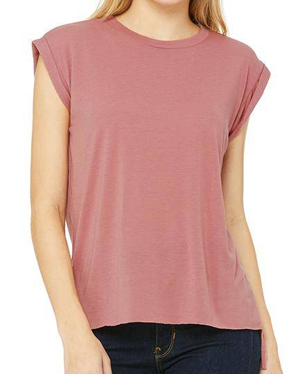 Epic Label T-shirts Lot de 5 T shirts Vierge Bella 8804 Women`s Flowy Muscle Tee with Rolled Cuff