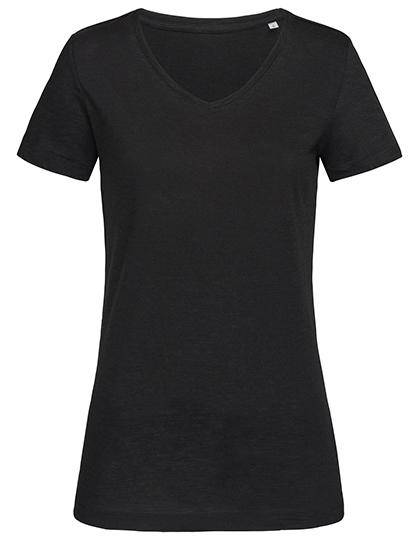 Epic Label T-shirts Stedman St9510 Sharon Slub V-Neck Pour Femme