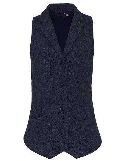 Epic Label Vestes & Bodywarmer Premier Workwear Pr626 Ladies Herringbone Waistcoat