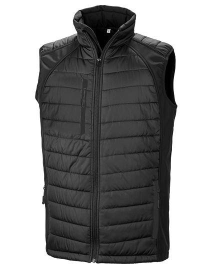 Epic Label Vestes & Bodywarmer Result R238X Black Compass Padded Soft Shell Gilet