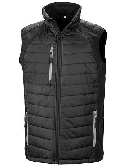 Epic Label Vestes & Bodywarmer Result R238X Black Compass Padded Soft Shell Gilet