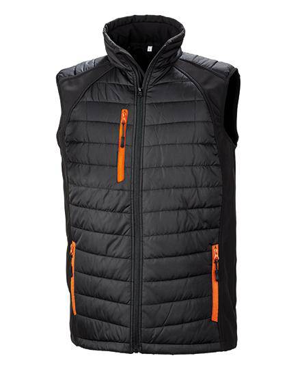 Epic Label Vestes & Bodywarmer Result R238X Black Compass Padded Soft Shell Gilet